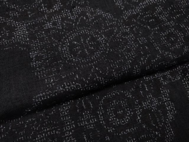 平和屋着物●結城紬 80亀甲 絵皿花文 正絹 逸品 CABG5331ut