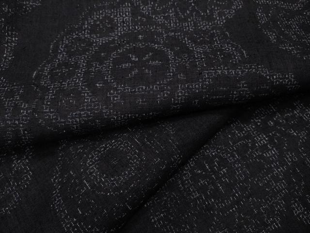 平和屋着物●結城紬 80亀甲 絵皿花文 正絹 逸品 CABG5331ut