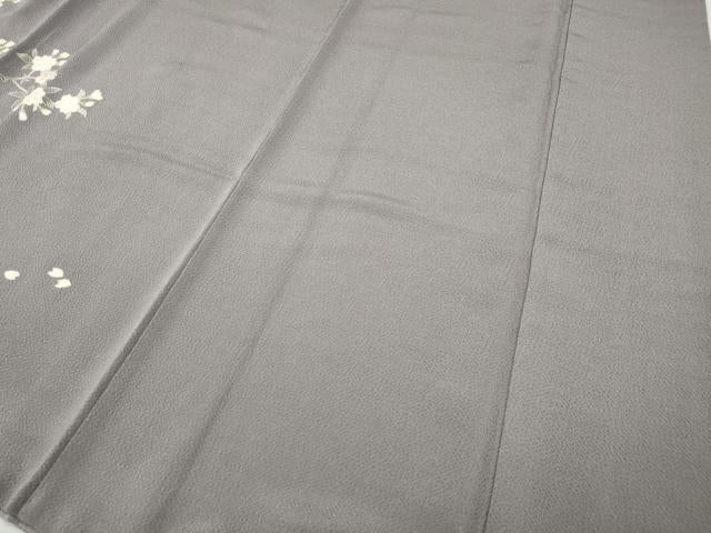 平和屋着物●訪問着 駒刺繍 枝桜文 鬼しぼ縮緬 正絹 逸品 CABG5332ut