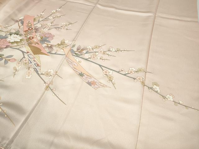 平和屋着物●訪問着 短冊草花文 暈し染め 金彩 正絹 逸品 CABG5335ut