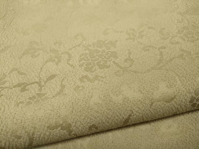 平和屋着物●上質な色無地 花唐草地紋 蒸栗色 正絹 逸品 CABG5347ut