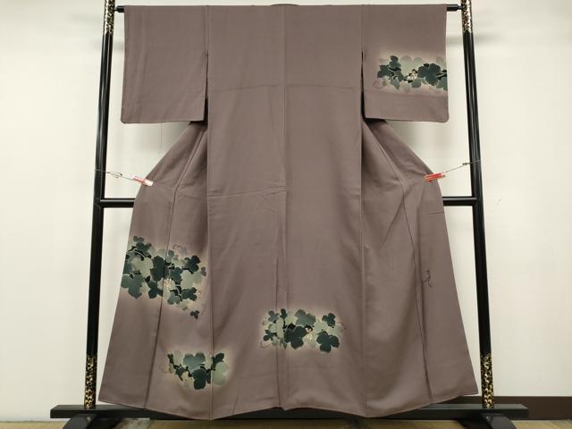 平和屋着物●訪問着 作家物 葡萄蔦の葉文 蛍暈し 金彩 正絹 逸品 CABG5348ut