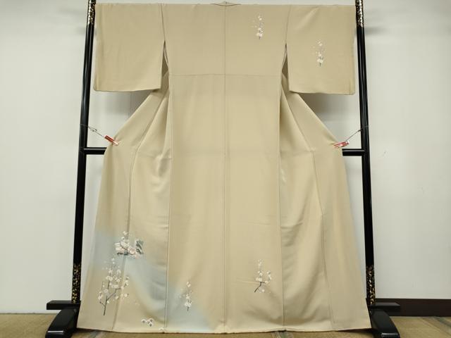 平和屋着物●訪問着 地紙松梅文 暈し染め 正絹 逸品 CABG5357ut