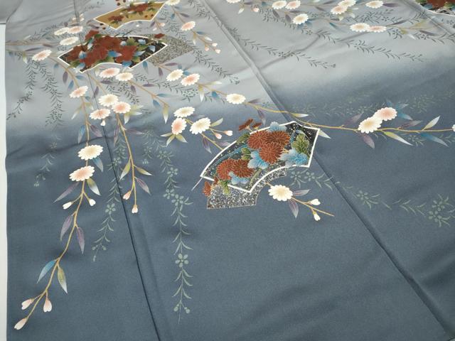 平和屋着物●訪問着 地紙枝花文 暈し染め 金彩 正絹 逸品 CABG5359ut