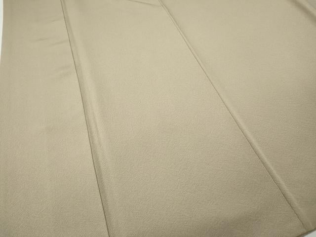 平和屋着物●上質な色無地 白茶色 正絹 逸品 CABG5364ut