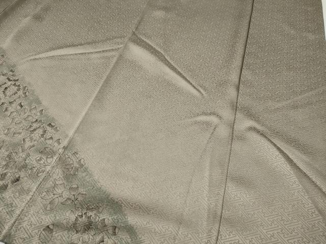 平和屋着物●訪問着 絞り 草花文 金彩 正絹 逸品 CABG5368ut