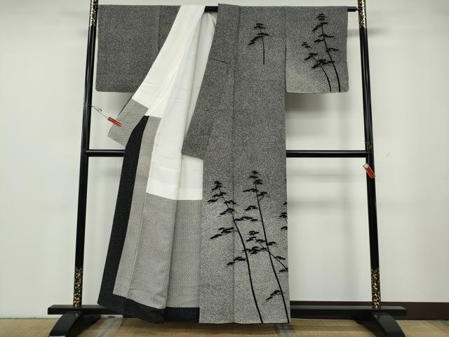 平和屋着物●二代目 川村久太郎 訪問着 松 たたき染め 正絹 逸品 CABG5369ut