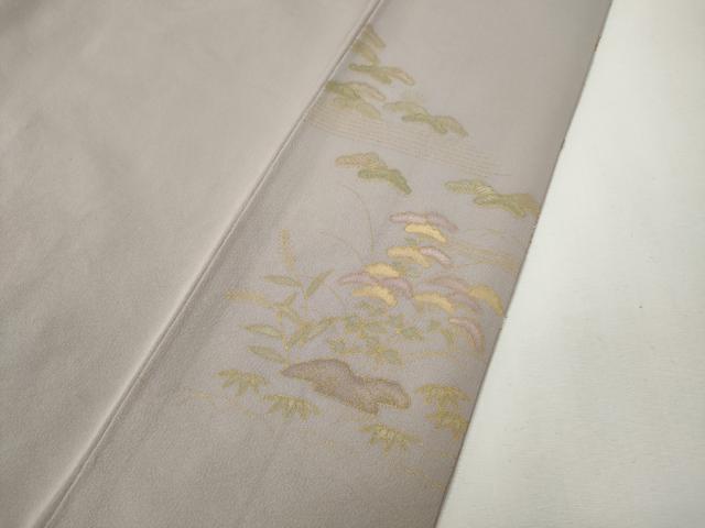 平和屋着物●訪問着 総刺繍 風景草花文 金糸 正絹 逸品 CABG5373ut