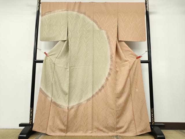 平和屋着物●訪問着 作家物 草葉地紋 暈し染め 金銀彩 正絹 逸品 CABG5374ut