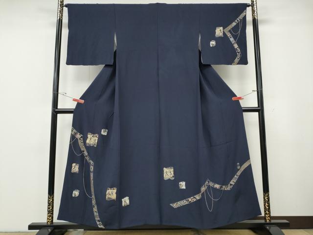 平和屋着物●訪問着 作家物 駒刺繍 壁画文様 破れ色紙吉祥文 正絹 逸品 CABG5376ut