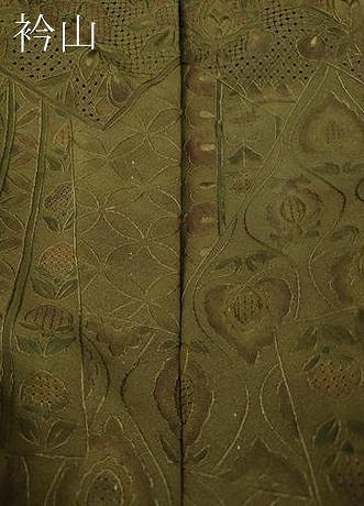 平和屋着物●上質な小紋 総刺繍 切嵌吉祥花文 正絹 逸品 CABG5380ut