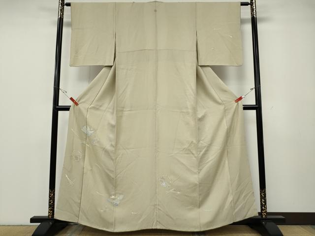 平和屋着物●訪問着 扇面立波こぼれ松葉文 金彩 正絹 逸品 CABG5389ut