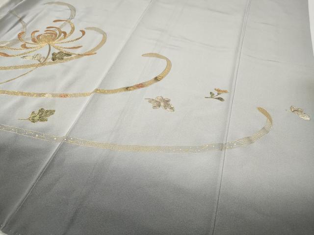 平和屋着物●訪問着 刺繍 乱菊熨斗花文 暈し染め 金銀彩 正絹 逸品 CABG5398ut