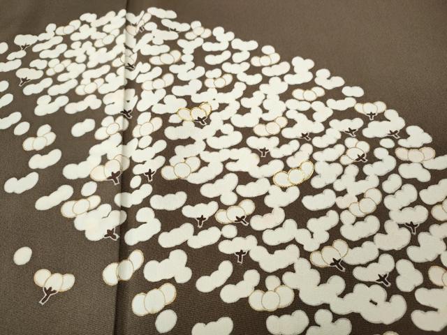 平和屋着物●訪問着 駒刺繍 舞花文 正絹 逸品 CABG5399ut