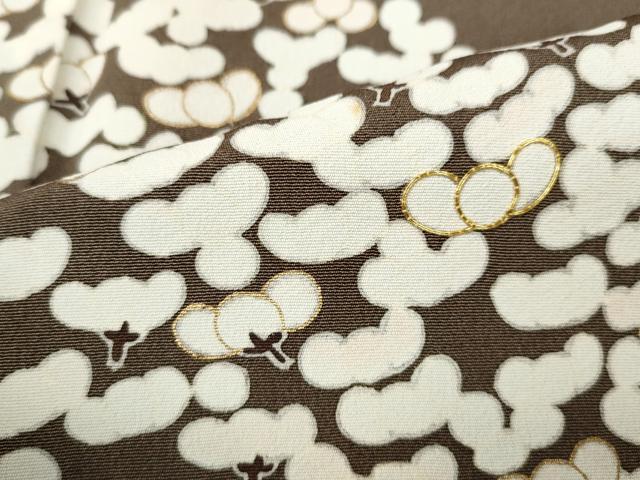 平和屋着物●訪問着 駒刺繍 舞花文 正絹 逸品 CABG5399ut