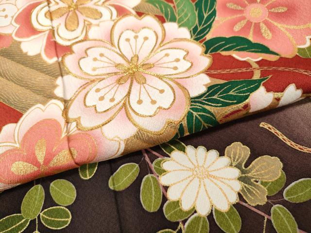 平和屋着物●豪華振袖 駒刺繍 舞蝶花筏 暈し染め 金彩 正絹 逸品 CABG5402ut