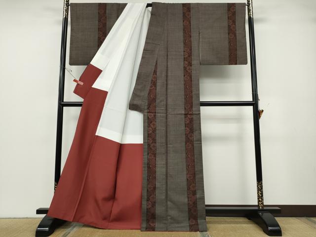 平和屋着物●本場大島紬 7マルキ 花間道 正絹 逸品 CABG5404ut