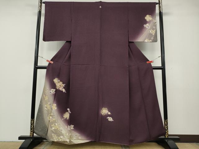 平和屋着物●訪問着 駒刺繍 舞花文 暈し染め 金彩 やまと誂製 正絹 逸品 CABG5405ut