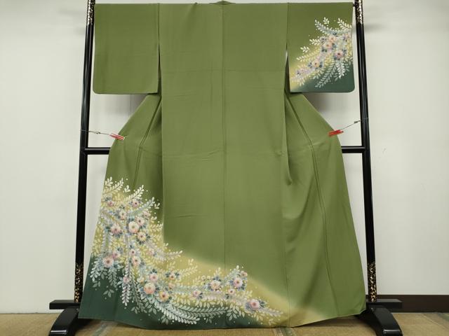 平和屋着物●訪問着 辻が花 絞り 暈し染め 正絹 逸品 CABG5406ut