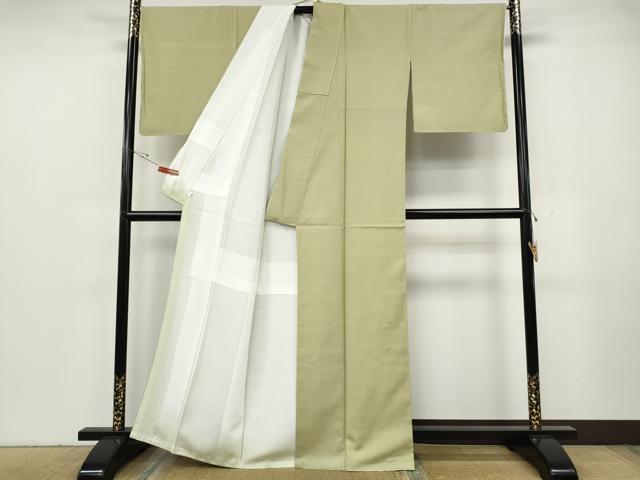 平和屋着物●結城紬 蒸栗色 正絹 逸品 CABG5408ut