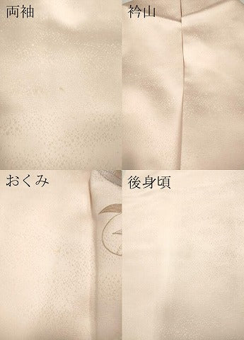 平和屋着物●訪問着 飛鶴草花文 金銀彩 正絹 逸品 CABG5409ut