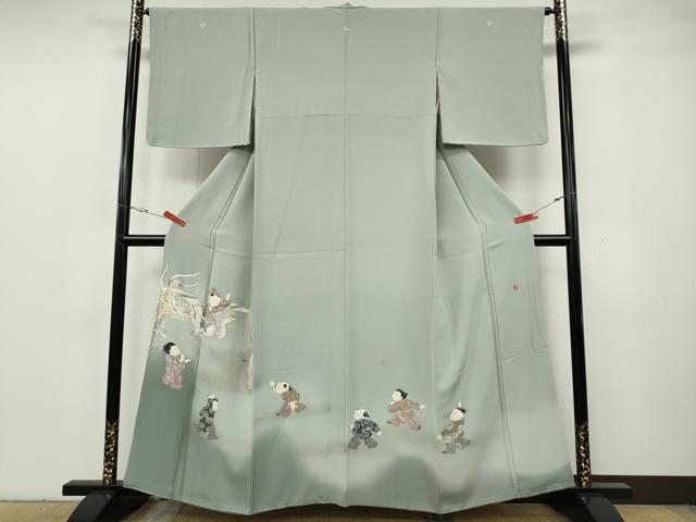 平和屋着物●十日町友禅作家 関口遼一 色留袖 童子遊び 暈し染め 金彩 正絹 逸品 CABG5416ut