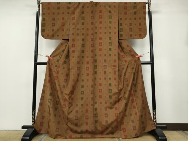 平和屋着物●上質な紬 吉祥間道 正絹 逸品 CABG5418ut