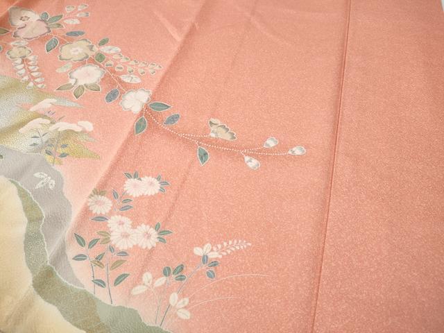 平和屋着物●訪問着 道長草花文 暈し染め 金銀彩 高島屋扱い 正絹 逸品 CABG5419ut