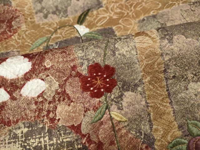 平和屋着物●訪問着 刺繍 雪輪舞花文 金彩 正絹 逸品 CABG5424ut