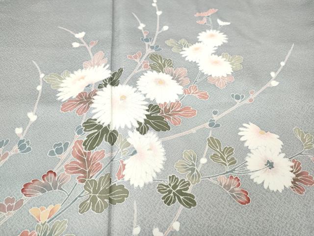 平和屋着物●訪問着 友禅 枝花文 暈し染め 正絹 逸品 CABG5425ut