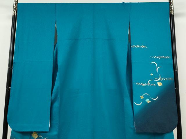 平和屋着物●豪華振袖 破れ色紙雪輪吉祥文 暈し染め 金銀彩 正絹 逸品 CABG5427ut