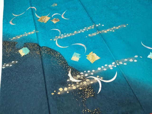 平和屋着物●豪華振袖 破れ色紙雪輪吉祥文 暈し染め 金銀彩 正絹 逸品 CABG5427ut