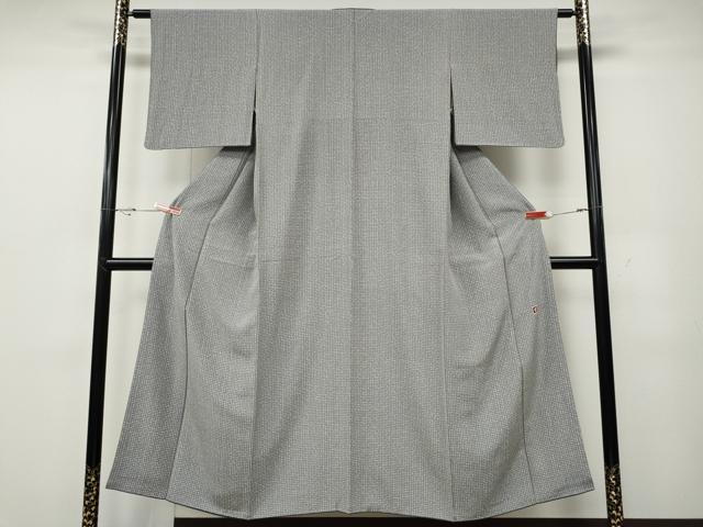 平和屋着物●ファッションデザイナー 花井幸子 小紋 霞文 正絹 逸品 CABG5440ut