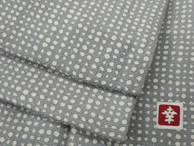 平和屋着物●ファッションデザイナー 花井幸子 小紋 霞文 正絹 逸品 CABG5440ut