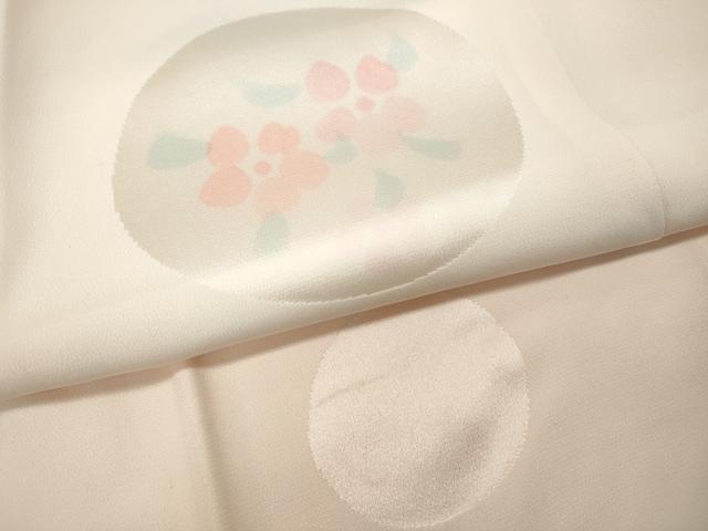 平和屋着物●長襦袢 袷 花丸文 半衿刺繍 正絹 逸品 未使用 CABG5449ut