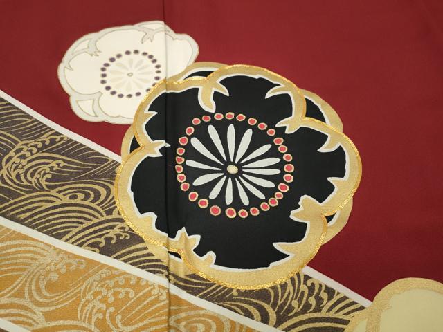 平和屋着物●豪華振袖 駒刺繍 舞花文 金彩 正絹 逸品 CABG5459ut