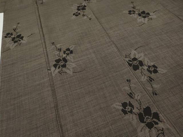 平和屋着物●本場大島紬 9マルキ 枝花文 正絹 逸品 未使用 CABG5464ut