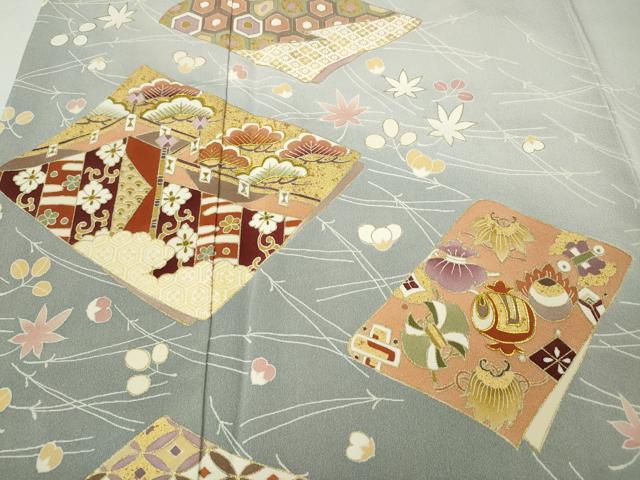 平和屋着物●豪華色留袖 駒刺繍 貝桶宝尽くし草花文 暈し染め 金彩 正絹 逸品 CABG5474ut