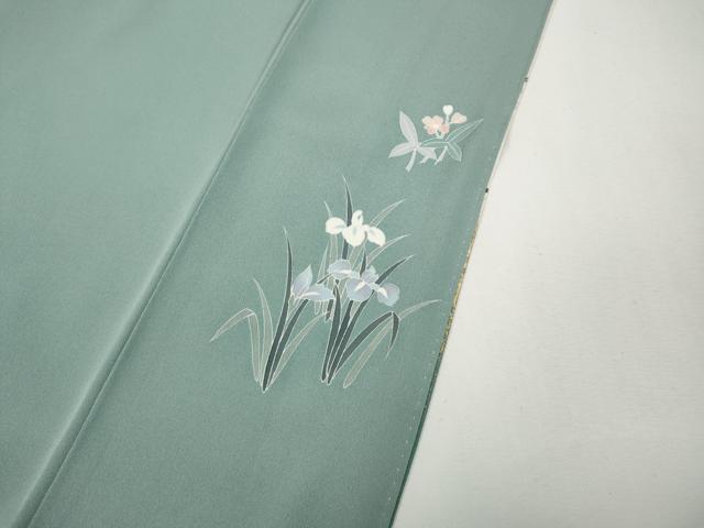 平和屋着物●訪問着 流水草花文 暈し染め 金銀彩 正絹 逸品 CABG5484ut