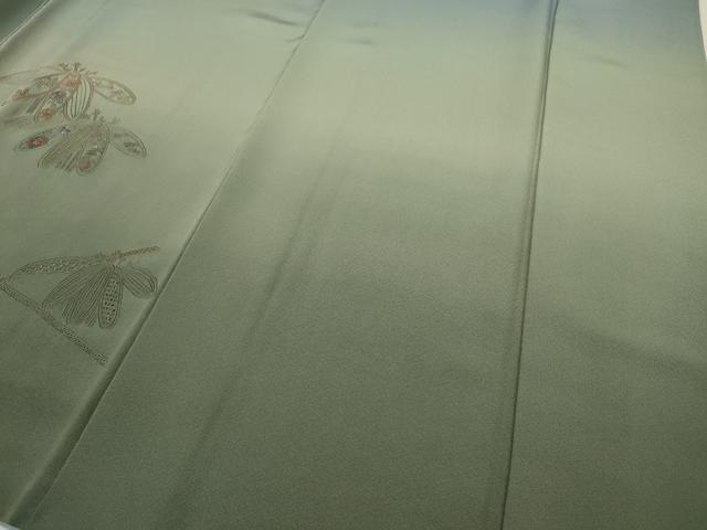 平和屋着物●中国三大刺繍 スワトウ相良刺繍 訪問着 流水草花文 暈し染め 正絹 逸品 CABG5487ut