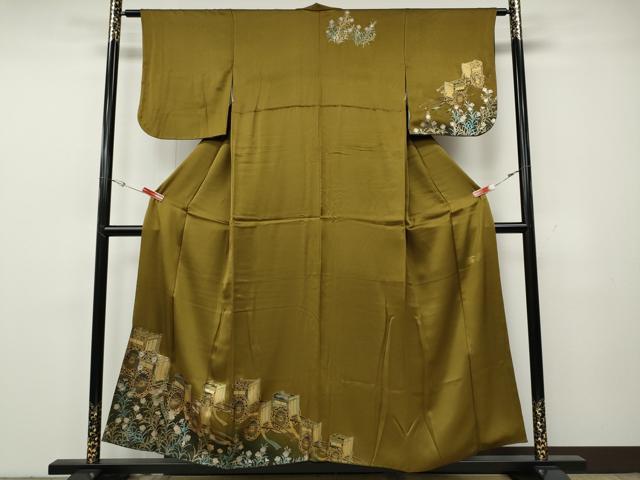 平和屋着物●TOKI志すい キモノモードオリジナルブランド 訪問着 御所車花文 暈し染め 金銀彩 正絹 逸品 CABG5500ut