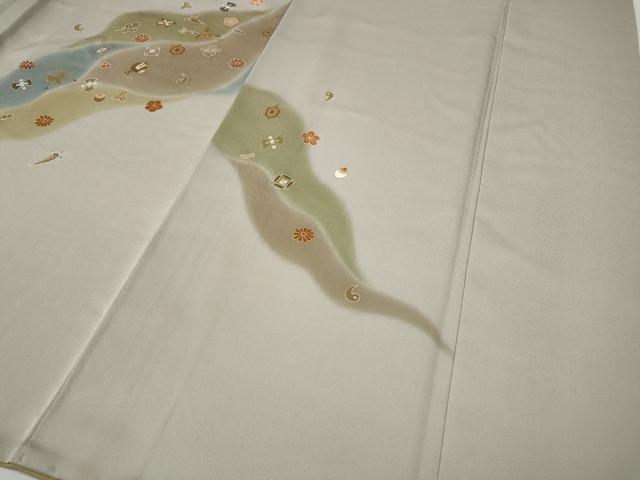 平和屋着物●訪問着 刺繍 道長宝尽くし文 金彩 正絹 逸品 CABG5501ut