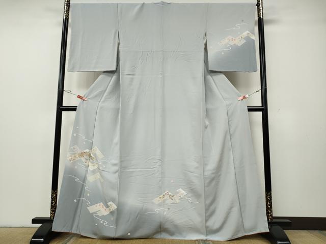 平和屋着物●訪問着 宝尽くし花文 暈し染め 金彩 鈴乃屋扱い 正絹 逸品 CABG5502ut