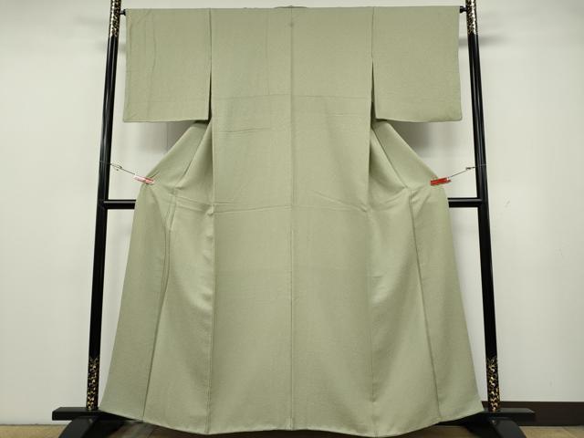 平和屋着物●上質な色無地 霞地紋 蒸栗色 正絹 逸品 CABG5508ut