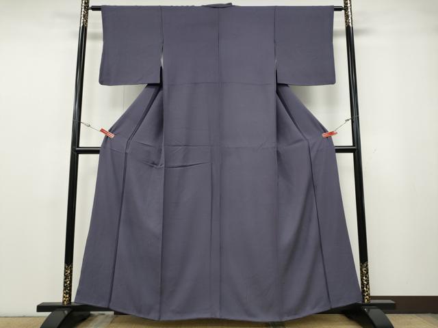 平和屋着物●上質な色無地 舞花地紋 紫苑色 正絹 逸品 CABG5519ut