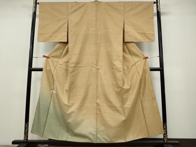 平和屋着物●石川県指定無形文化財 牛首紬 白山工房 手織り 訪問着 童子 こぼれ松葉 正絹 逸品 CABG5524ut