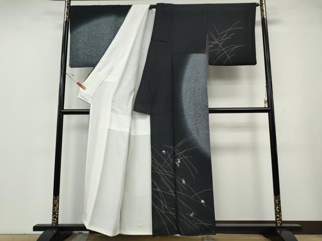 平和屋着物●訪問着 刺繍 舞花文 たたき染め 金彩 正絹 逸品 CABG5528ut