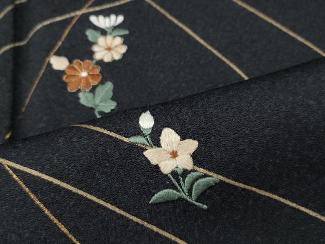 平和屋着物●訪問着 刺繍 舞花文 たたき染め 金彩 正絹 逸品 CABG5528ut