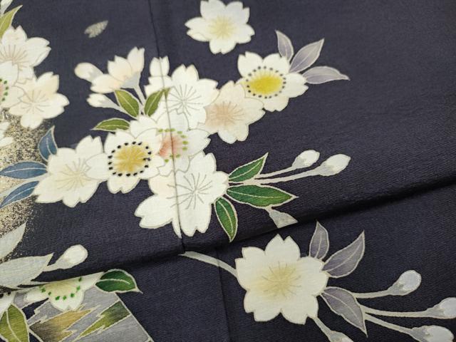 平和屋着物●訪問着 作家物 枝桜文 金彩 正絹 逸品 CABG5529ut