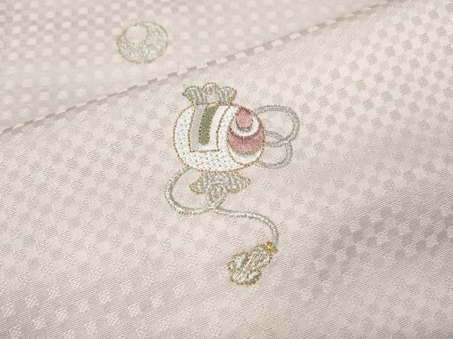 平和屋着物●上質な小紋 総刺繍 宝尽くし吉祥松文 金銀糸 正絹 逸品 CABG5533ut